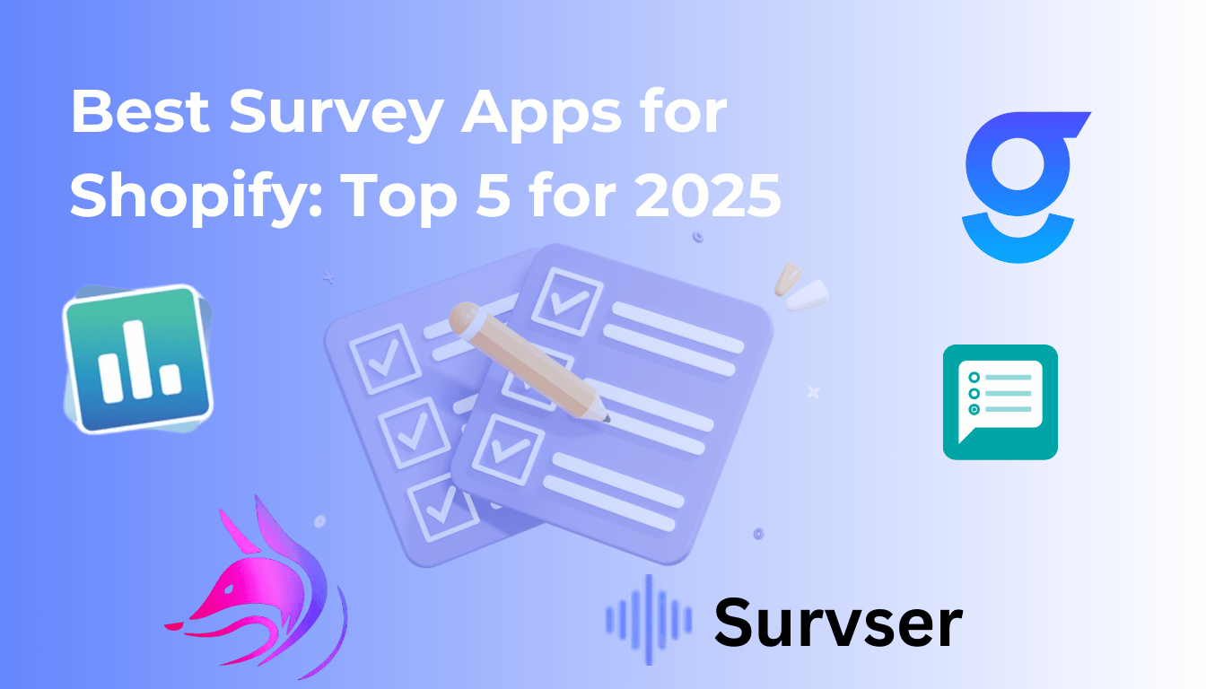 An overview of various survey apps for Shopify, showcasing various survey tools.