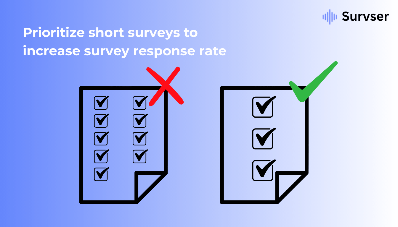 Prioritize Short Surveys to Increase Survey Response Rate